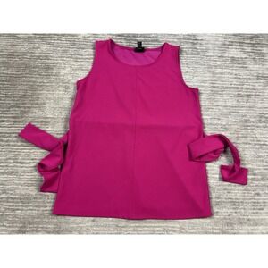 Worthington Top Womens Medium Pink Sleeveless Polyester Blend Tie‎